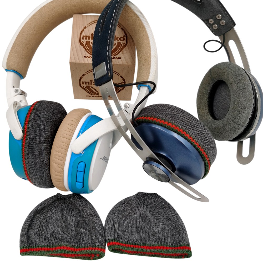 Set 4 Vỏ Bọc Bảo Vệ Tai Nghe On-Ear Solo 3/ 2 Skullcandy Grind Uproar Bằng Vải Dệt Kim Có Thể Co Giãn