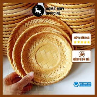 Tre tự nhiên- Đĩa tre mẹt tre đựng hạt dưa hun khói -Mây tre đan việt