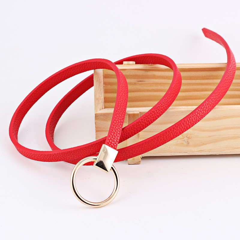 Thắt lưng da PU bản nhỏ cho nữ