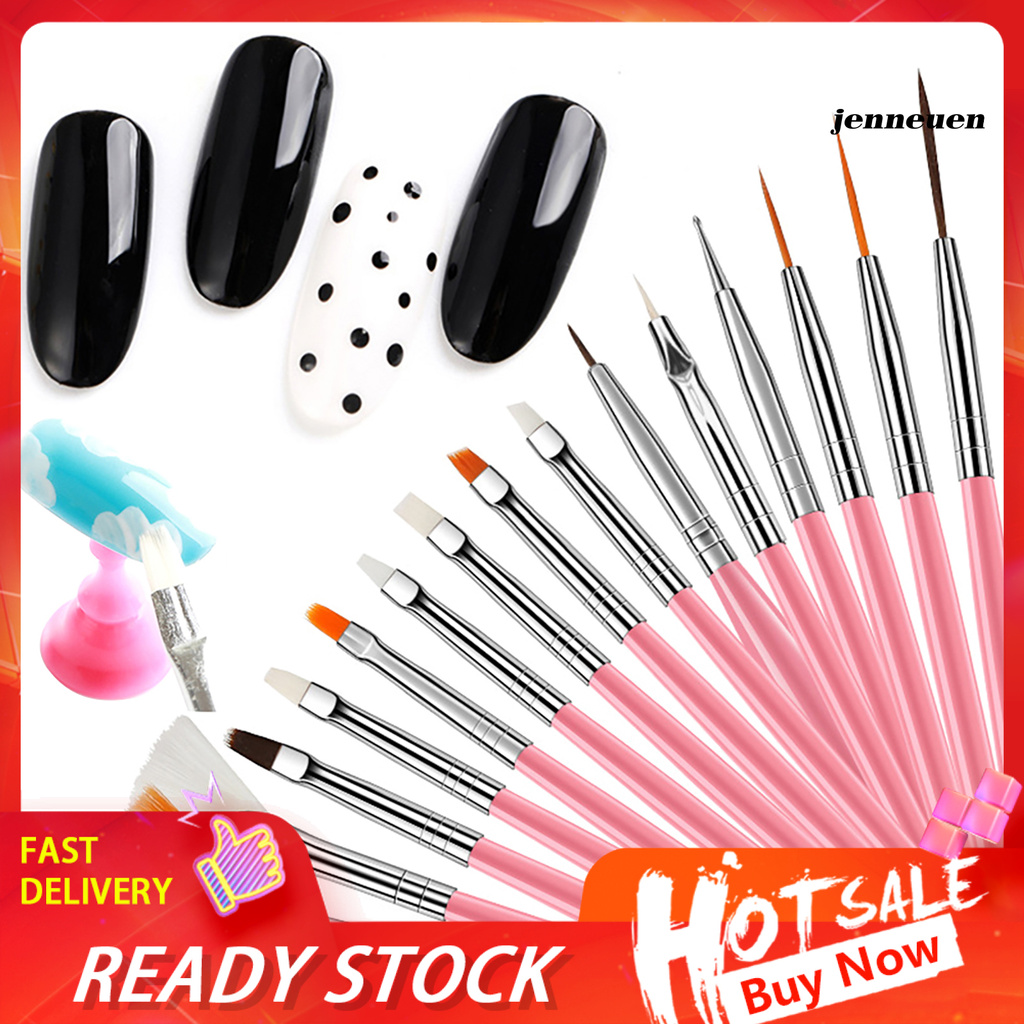 [Hàng mới về] Set 15 Bút Vẽ Móng Tay Thân Thiện Với Làn Da Sử Dụng Hàng Ngày