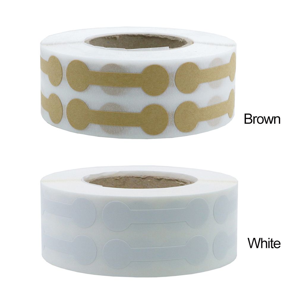 Set 500 thẻ giấy Kraft trơn nhiều màu sắc tự dính dùng làm nhãn giá cho nhẫn/ vòng tay/ vòng cổ đồ trang sức