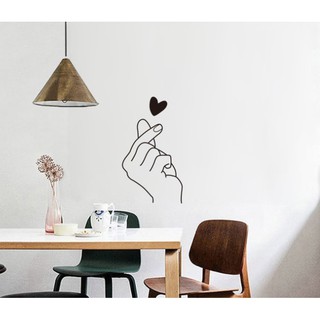 HOT! Sticker dán tường hình Bàn tay thả tim <3 siêu đẹp!