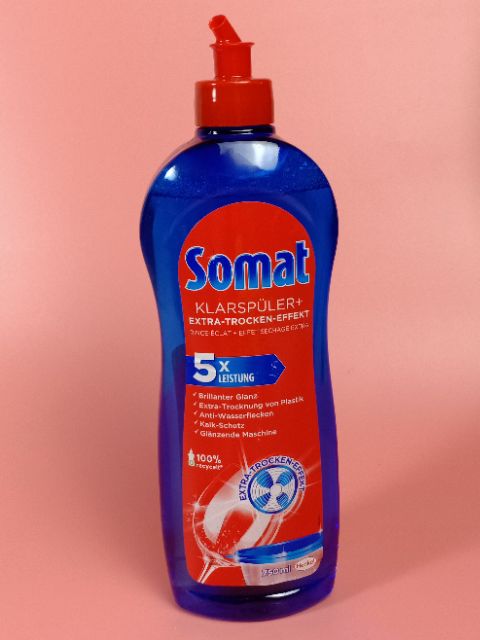 Combo Bột Somat 1,2kg+ Muối Somat 1,2kg+ Nước làm bóng Somat 750ml NK Đức cho máy rửa chén bát