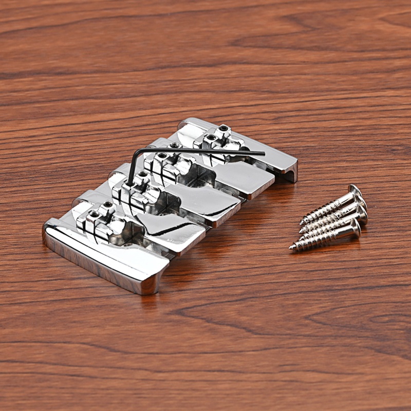 Ngựa Đàn Bằng Kim Loại Cố Định Kèm Cờ Lê Và Ốc Vít Cho Đàn Guitar Điện 4 Dây