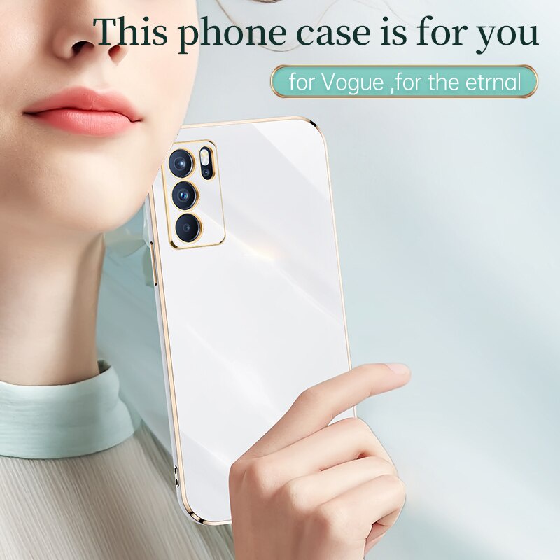 Ốp Điện Thoại Chống Sốc Viền Mạ Thời Trang Sang Trọng Cho OPPO Reno 6 5 Pro 5G 4F 5F 4 SE 2Z 2F Reno2 Reno 3 4G