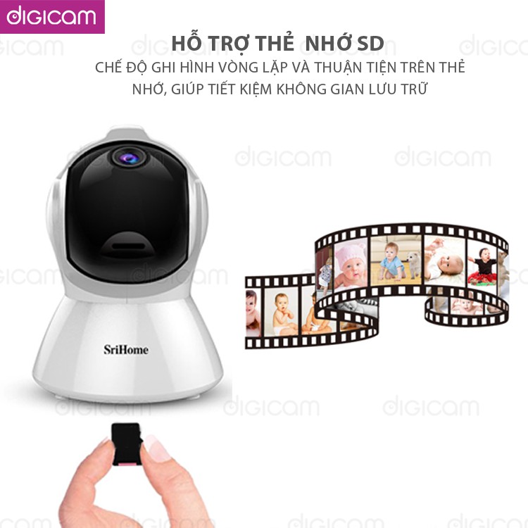 Camera Srihome SH025 - 2.0mp FHD 1080P - Đàm thoại 2 chiều | BigBuy360 - bigbuy360.vn
