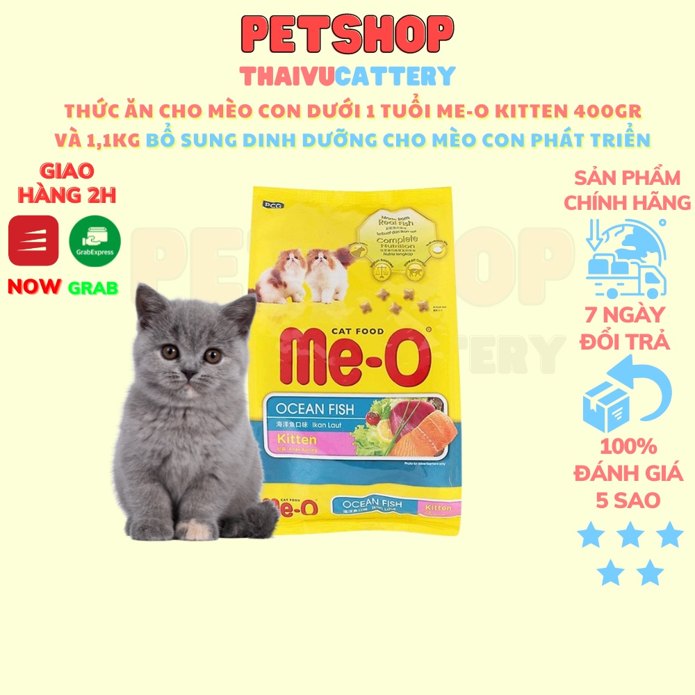 Thức ăn cho mèo con dưới 1 tuổi Me-O Kitten 400gr - Thaivucattery