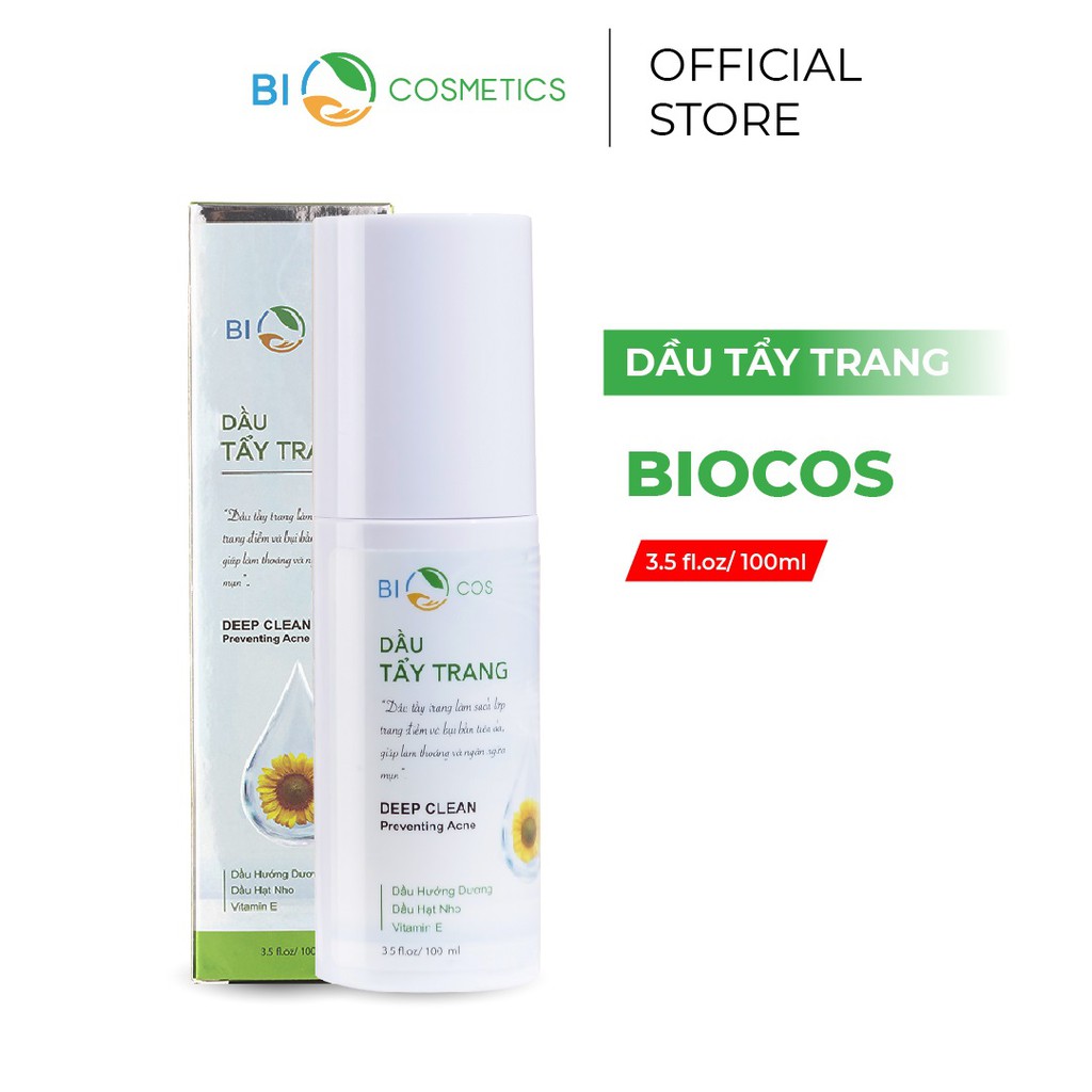 Dầu Tẩy Trang Làm Sạch Sâu 100ml Deep Clean Preventing Acne BIOCOS - Tẩy Trang, Làm Sạch, Giữ Ẩm, Dưỡng Mềm Da