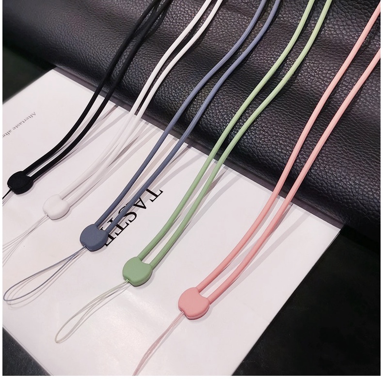 Dây Đeo Điện Thoại/Thẻ Bằng Silicone Màu Kẹo
