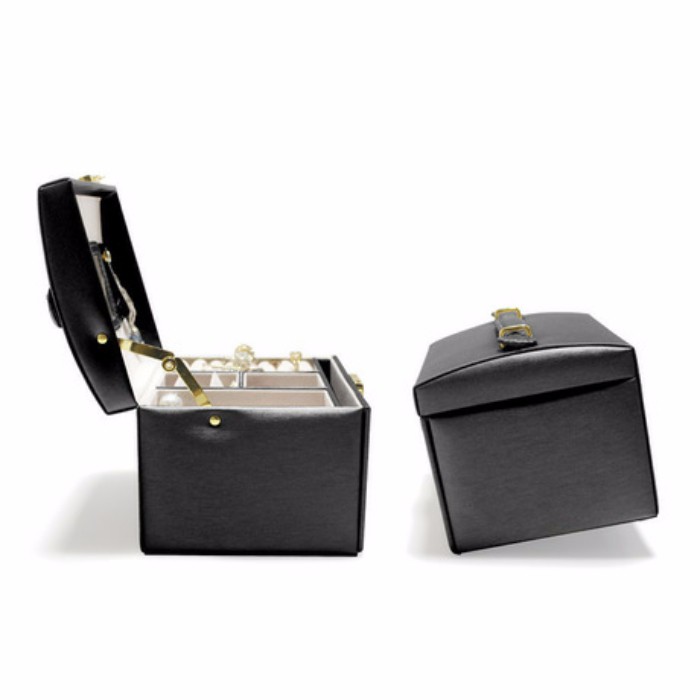 Hộp Đựng Trang Sức Cao Cấp Bọc Da PU 3 tầng Có Khóa chống trộm (size 26.5*18*6.5cm)