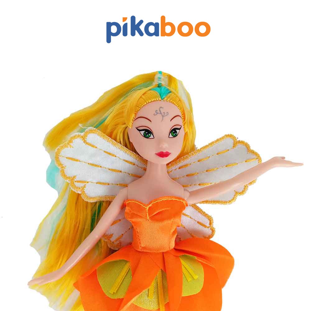 Đồ chơi búp bê barbie áo cam cho bé gái cao cấp pikaboo được làm từ nhựa nguyên sinh an toàn cho bé