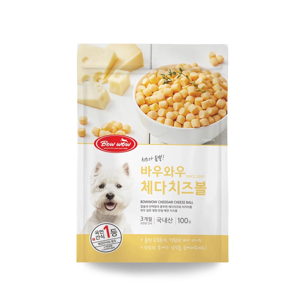 [Hàng Cty][Có sẵn] Phô Mai Viên BOWWOW Nhiều Vị - Snack Thưởng Phô Mai Cho Chó