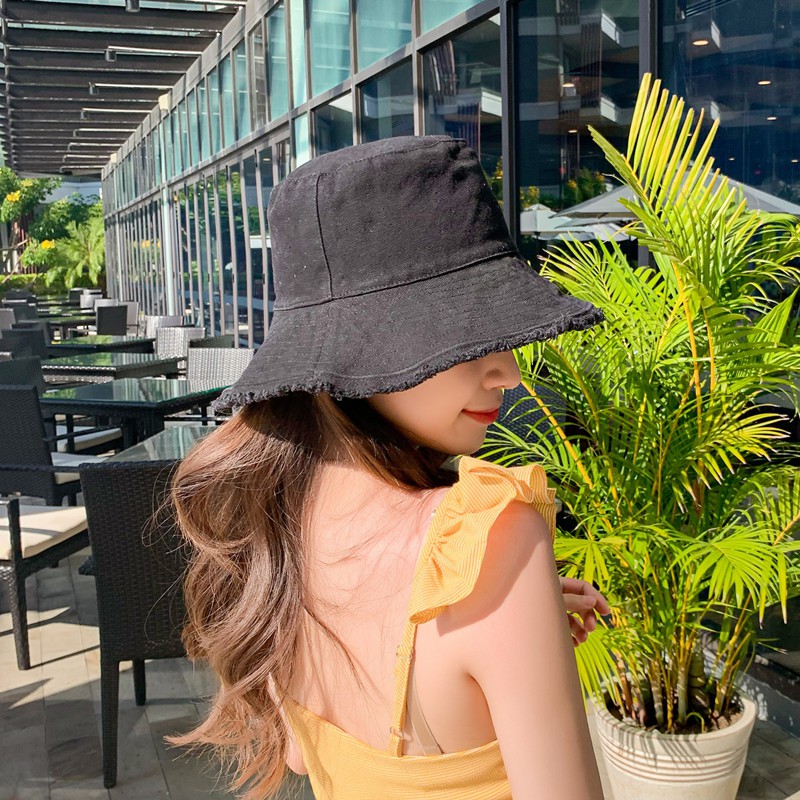 [Mã FAMARAL1 giảm 10K đơn 50K]Mũ nón bucket tai bèo tua rua xinh xắn cho phái đẹp -LOPDOP OFFICAL MU54