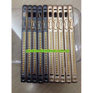 Ốp Viền Đính Đá 3 Hàng cho iPhone 5 / 5s