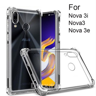 Ốp điện thoại chống sốc màu trong suốt cho Huawei Nova 3 3i 3e