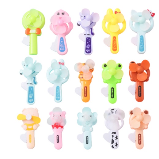 Quạt Mini Cầm Tay Họa Tiết Hoạt Hình Cho Trẻ Em