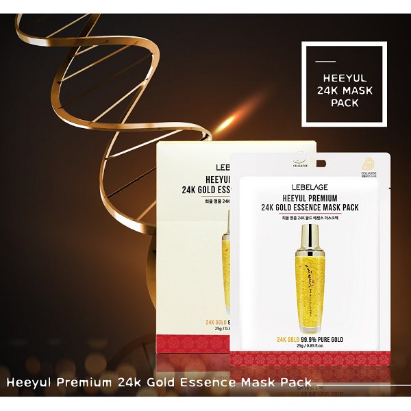 Mặt Nạ Tinh Chất Vàng LEBELAGE Heeyul Premium 24k Gold Essence Mask Pack