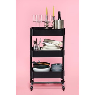 Xe kệ đẩy 3 tầng RÅSKOG IKEA - Đen