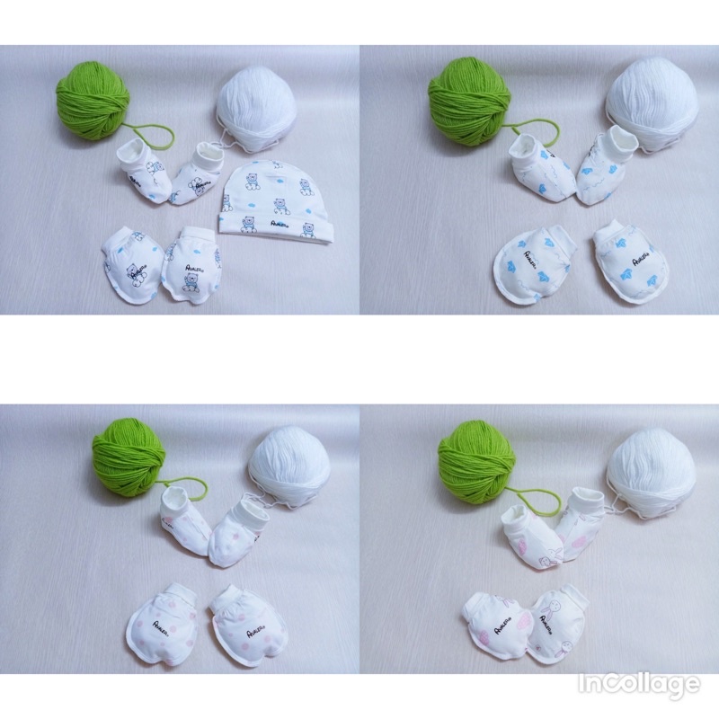 Set bao tay chân Avaler chất vải sợi tre mềm mịn cho bé