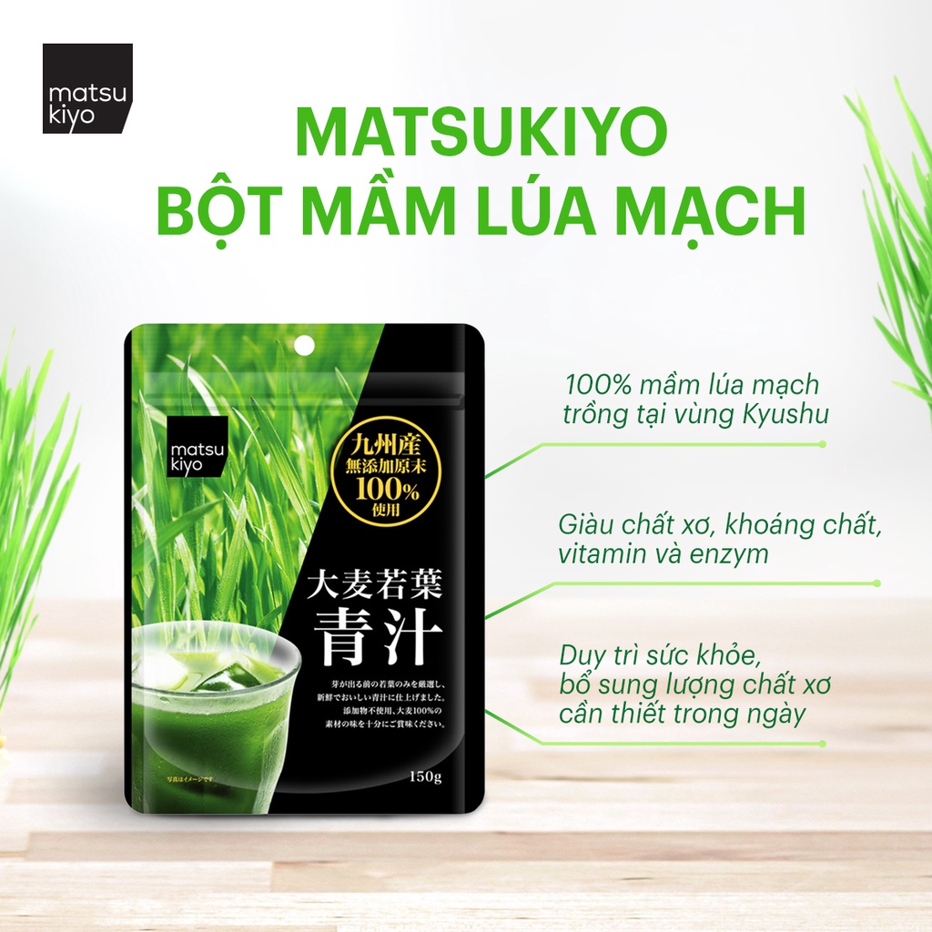 [Mã BMLTA50 giảm 10% đơn 99K] Bột mầm lúa mạch matsukiyo Young Barley Grass Powder 150g [HSD:6/8/2022]