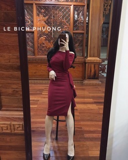 Váy body lệch vai