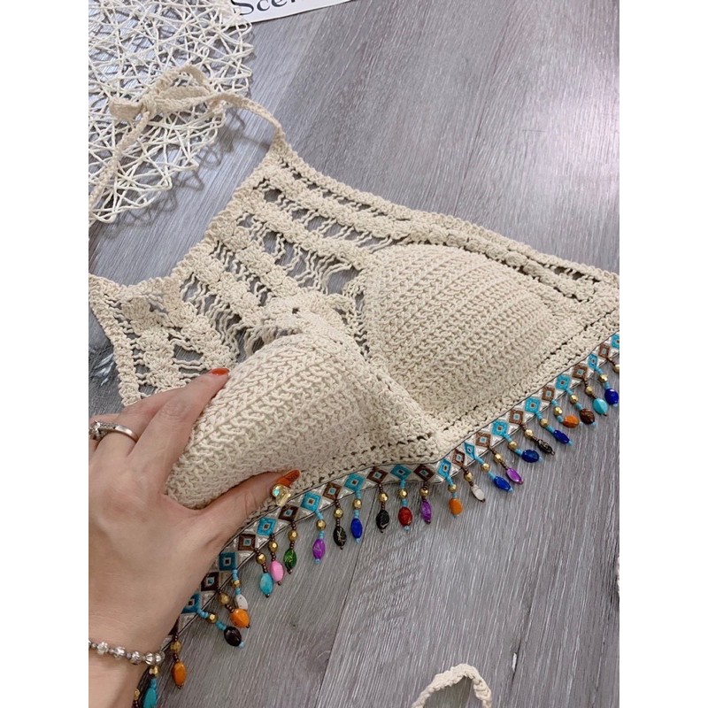 [FREESHIP - HÀNG LOẠI 1] SET BIKINI 3 MÓN REN LƯỚI ĐI BIỂN HÀNG QC | BigBuy360 - bigbuy360.vn