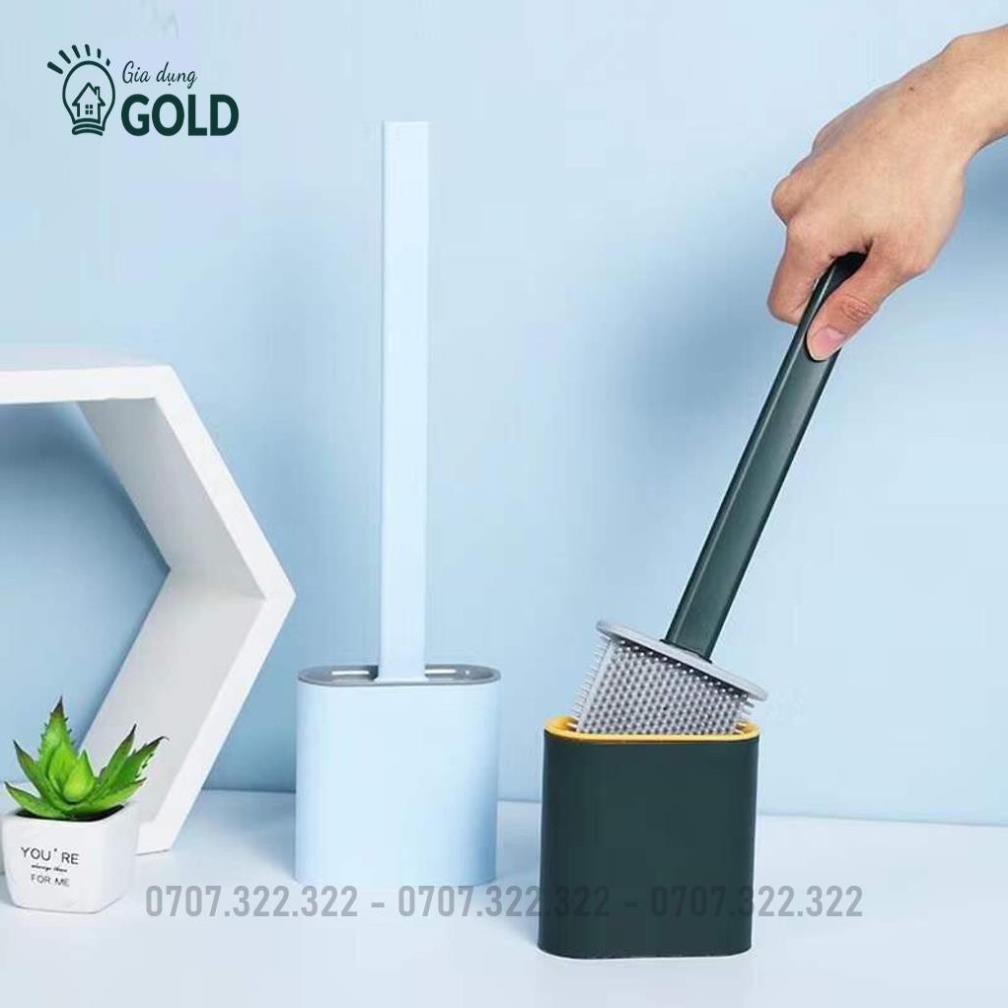 Cọ Bồn Cầu Silicon, Chổi Cọ Toilet Silicon 2 Mặt Đẹp Tiện Lợi