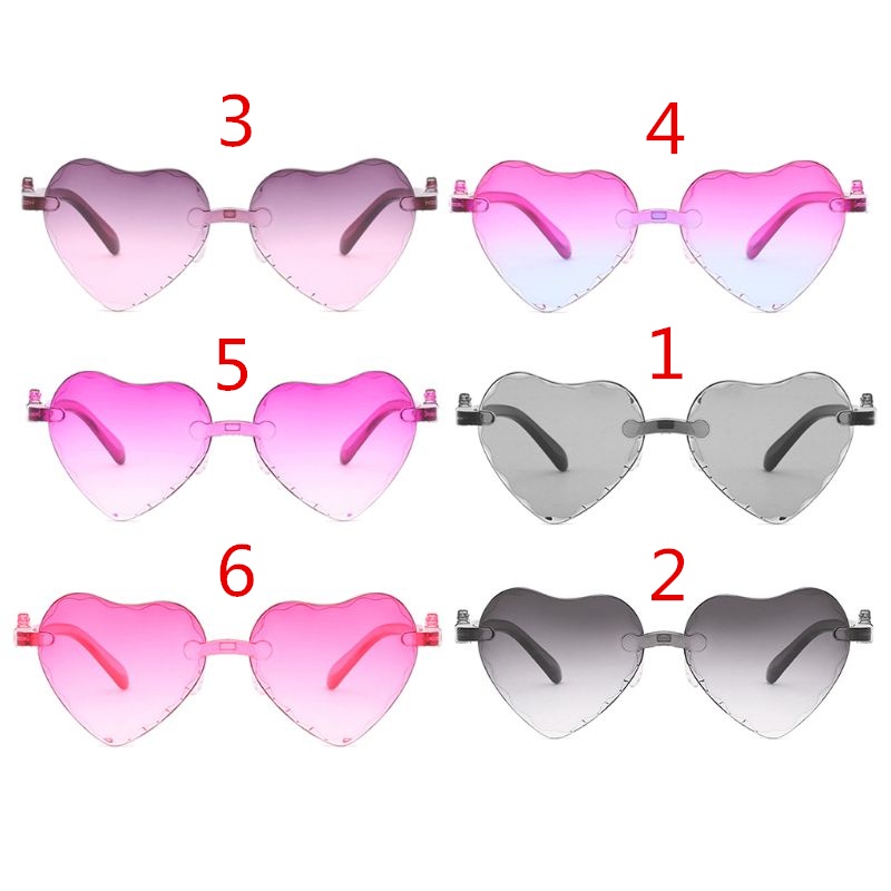 Kính Mát Phân Cực Chống Tia UV Hình Trái Tim Xinh Xắn Dành Cho Các Bé