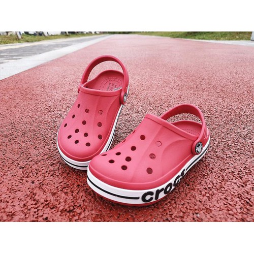 🔥 Bán Chạy . Dép Sục Crocs Baya Đỏ Cho Bé Trai Gái . Sản Phẩm Cao Cấp nhựa không mùi ( tặng kèm 6 sticker)