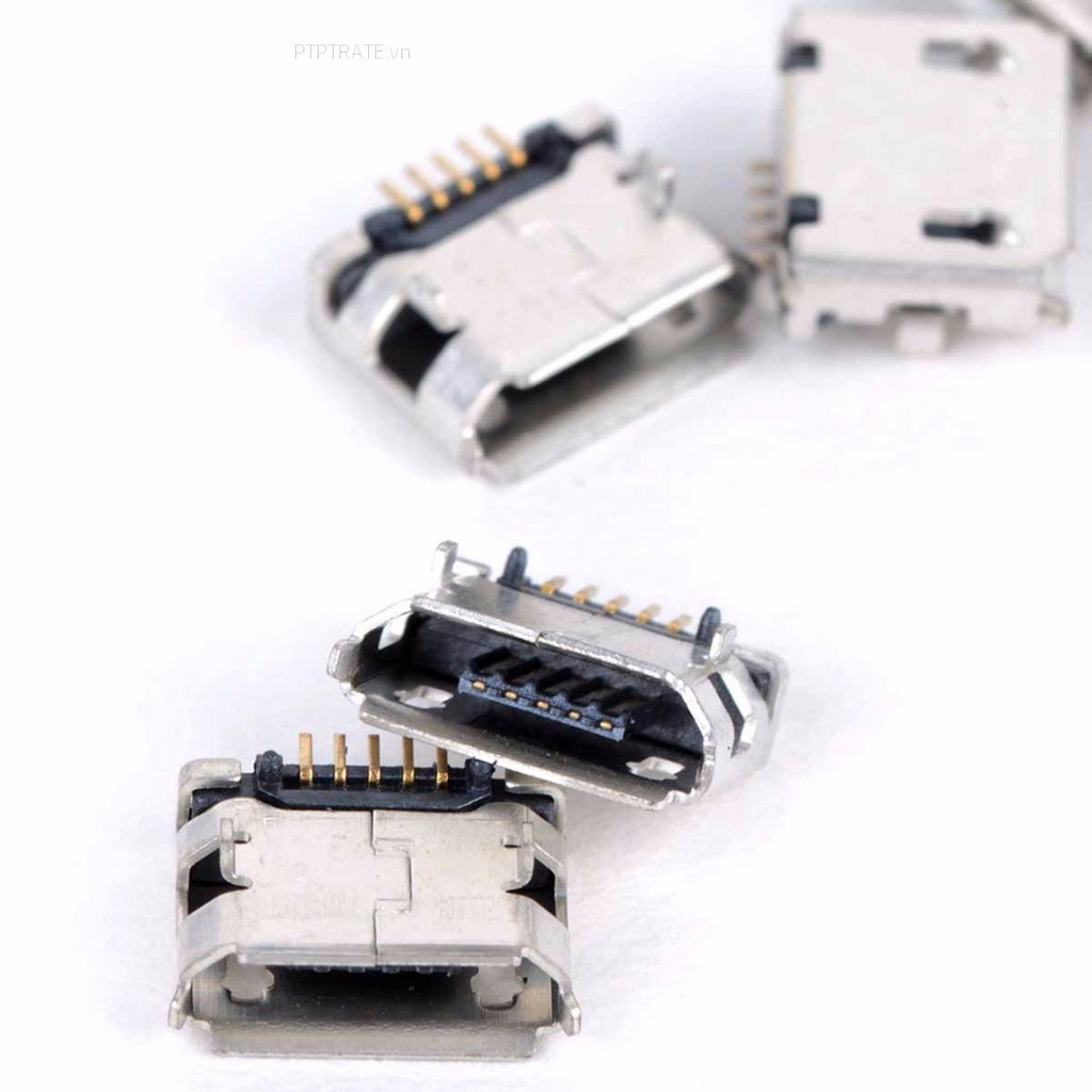 PTPTRATE ★20pcs Micro USB Type B Female 5 Pin SMT Placement SMD DIP Socket Connector New