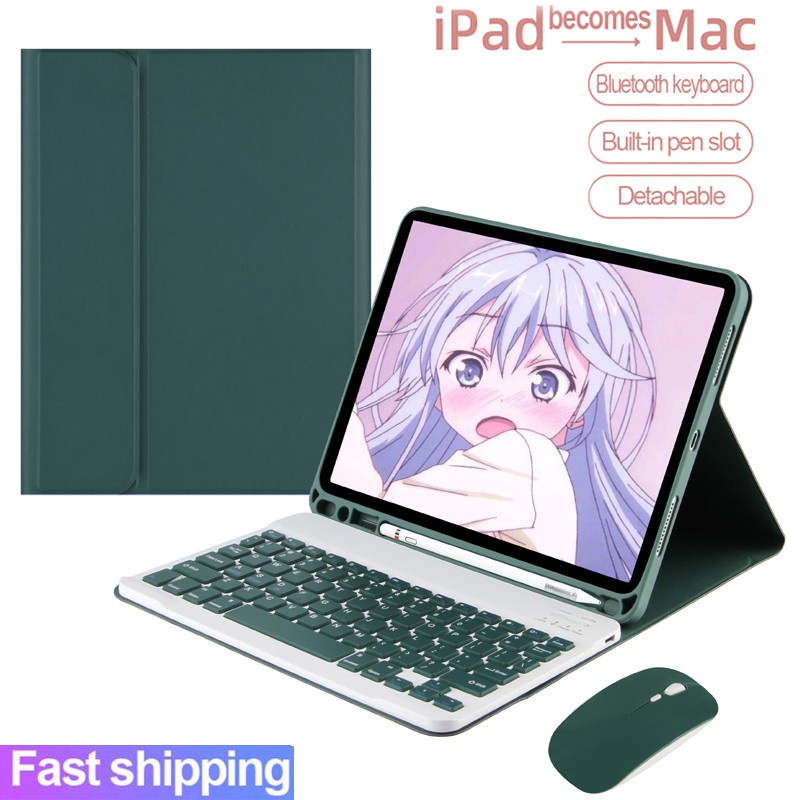 ❃❒✣Bao Da Máy Tính Bảng Có Bàn Phím bluetooth Cho IPAD 5 6 7 8 9 GEN AIR 2 3 4 PRO 9.7 10.5 11 MINI 4 5