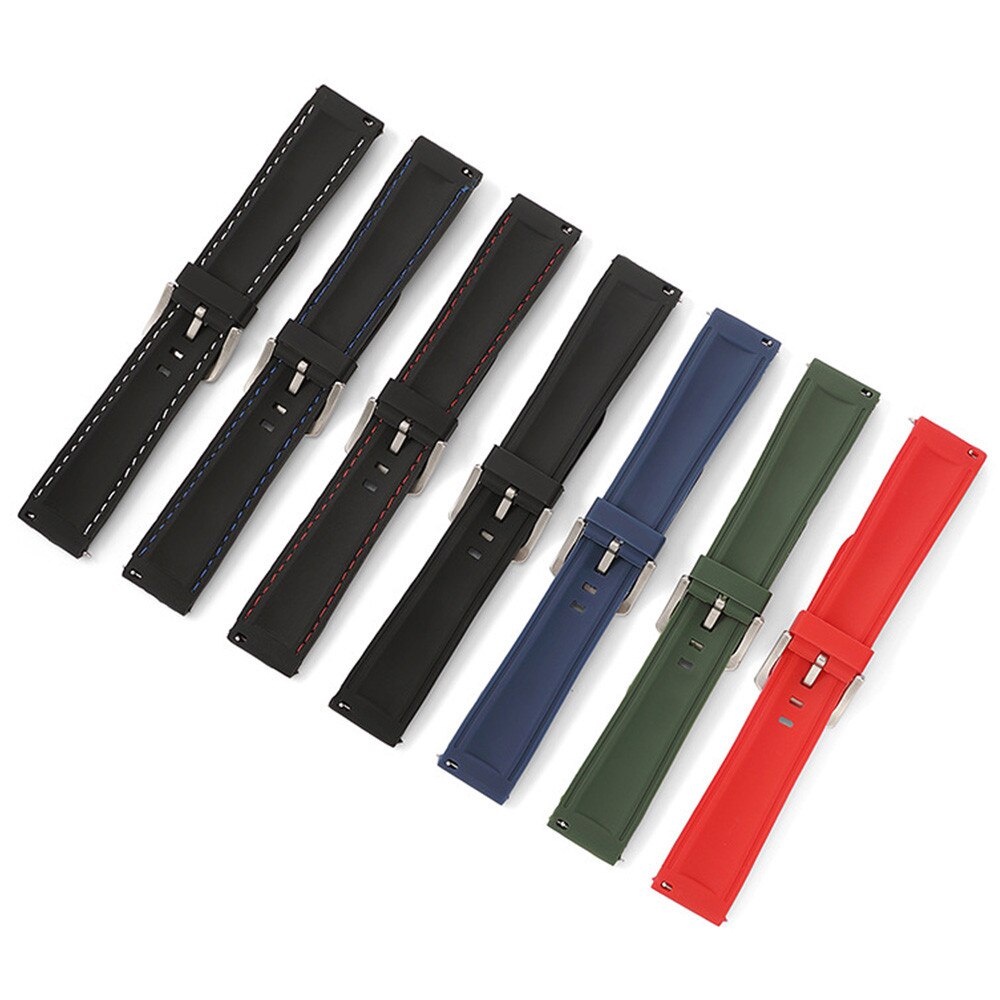 Dây Đeo Đồng Hồ Thể Thao Bằng Cao Su Silicone 18Mm 20mm 22mm 24m Chống Nước Thao Tác Nhanh