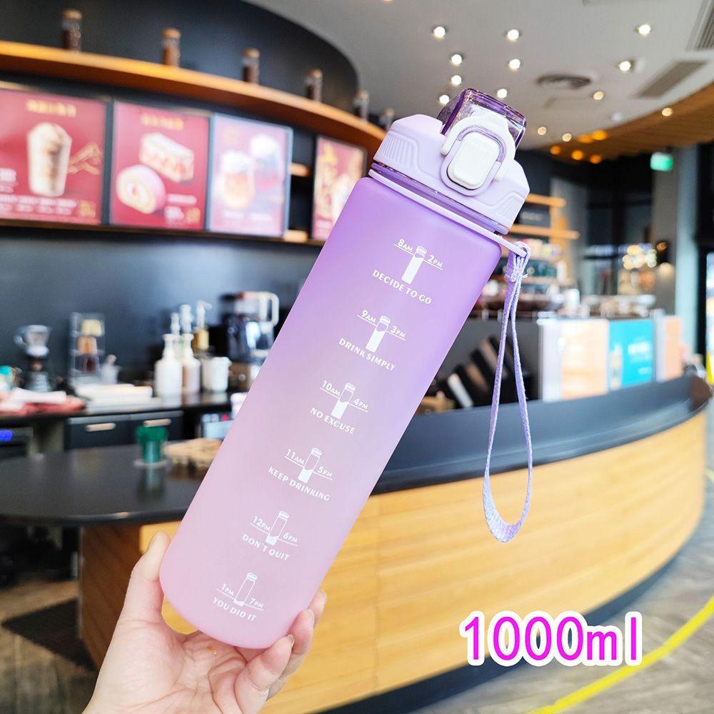 Bình Nước Thể Thao Bằng Nhựa Màu Gradient Dung Tích Lớn 1Lr
