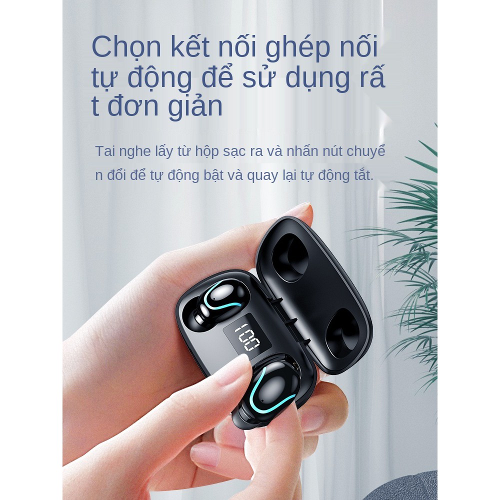 Thực Sự Không Dây Bluetooth Tai Nghe Đơn Tai Micro In-ear Không Dây Cảm Ứng Thể Thao Chạy Mini Dài Chờ Thời Lượng Pin Đi