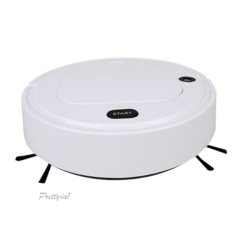 [PRETTYIA1]4-in-1 Smart Robot Vacuum Cleaner USB Charging Sweeping Robot White