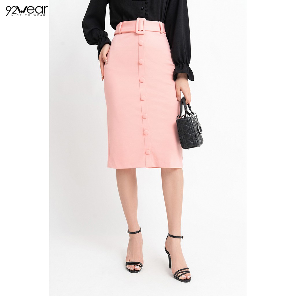 Chân váy midi công sở 92WEAR đủ size dáng dài quý phái JBW0655 | BigBuy360 - bigbuy360.vn
