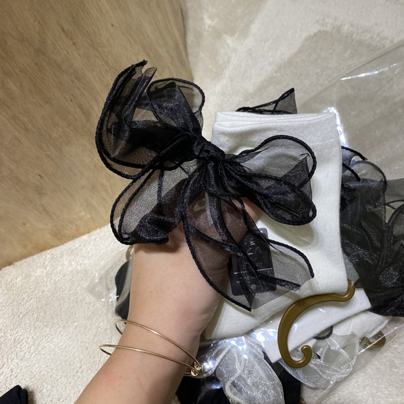 1 Đôi Tất Ngắn Đính Nơ Phong Cách Lolita Nhật Bản