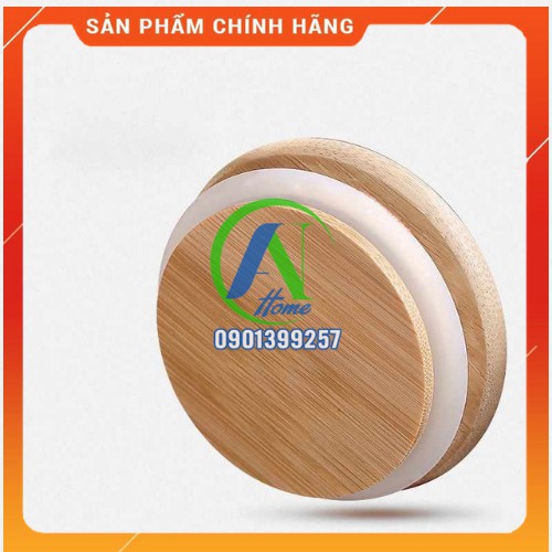 Hũ thủy tinh tròn nắp tre 2L