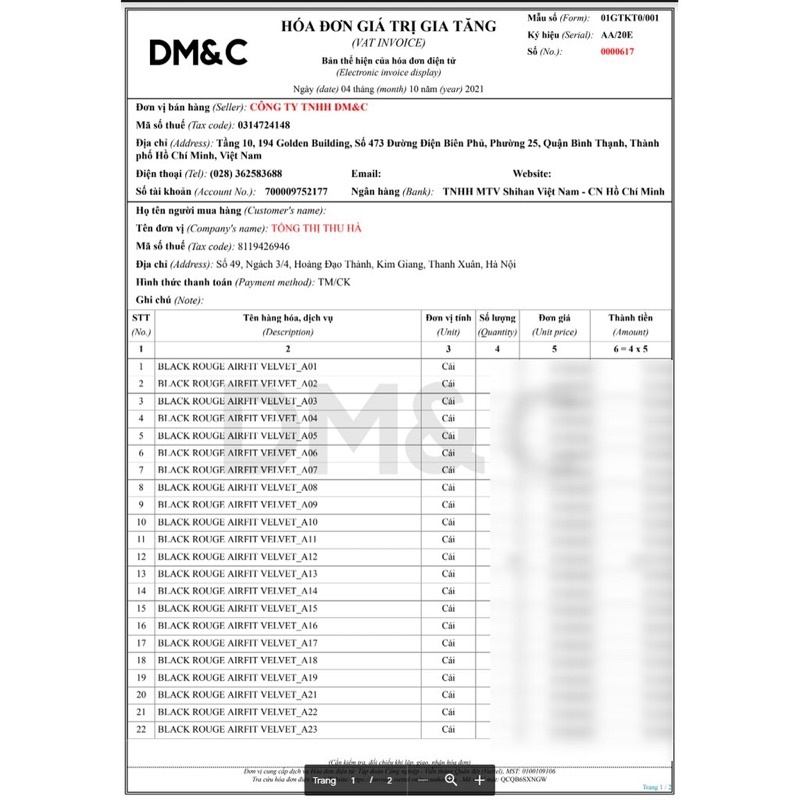 Son Kem Hàn Quốc  Black Rouge Ver 8 A12  chính hãng