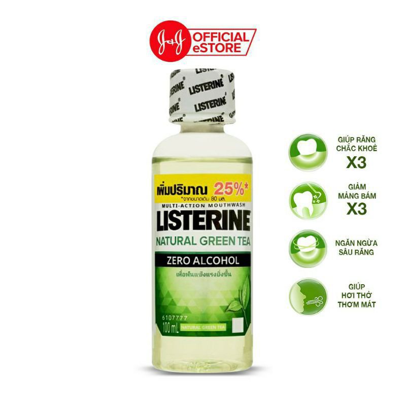 Nước súc miệng Listerine trà xanh 100ml