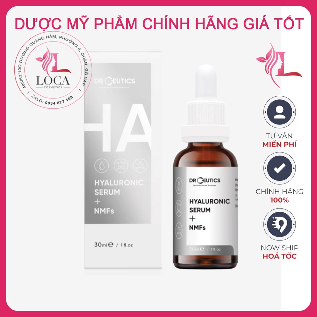 Tinh Chất Serum HA Drceutics Hyaluronic Acid + NMFs 30ml -  Cấp dưỡng ẩm và căng bóng da
