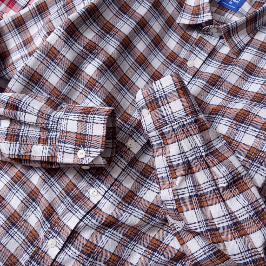 Áo Sơ Mi HB Tay Dài Phối Màu Caro - Katus Store 00509