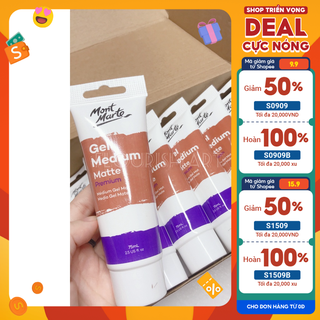 Dung dịch pha màu medium acrylic mont marte gloss/matt/retarder - 10ml/75ml/135ml