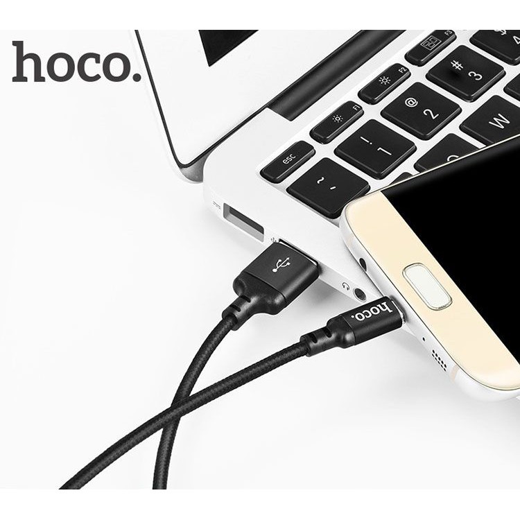 Cáp sạc HOCO X14: Hàng chính hãng, Chất lượng cao, Dây 2M - Cổng Micro USB cho Samsung, LG, Oppo…