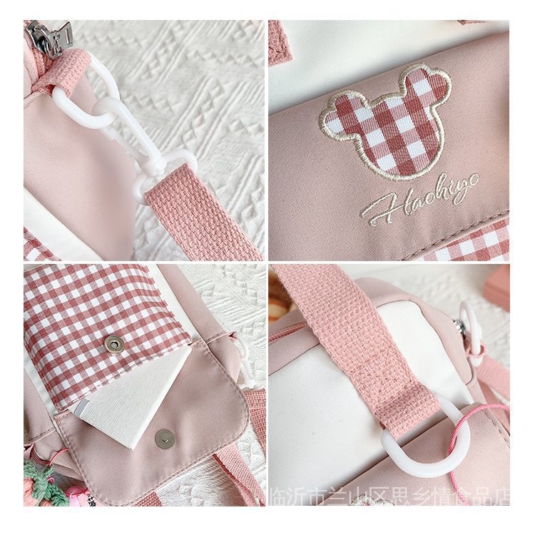 Túi Đeo Chéo Trong Suốt Họa Tiết Hoạt Hình Dễ Thương Phong Cách Nhật Bản