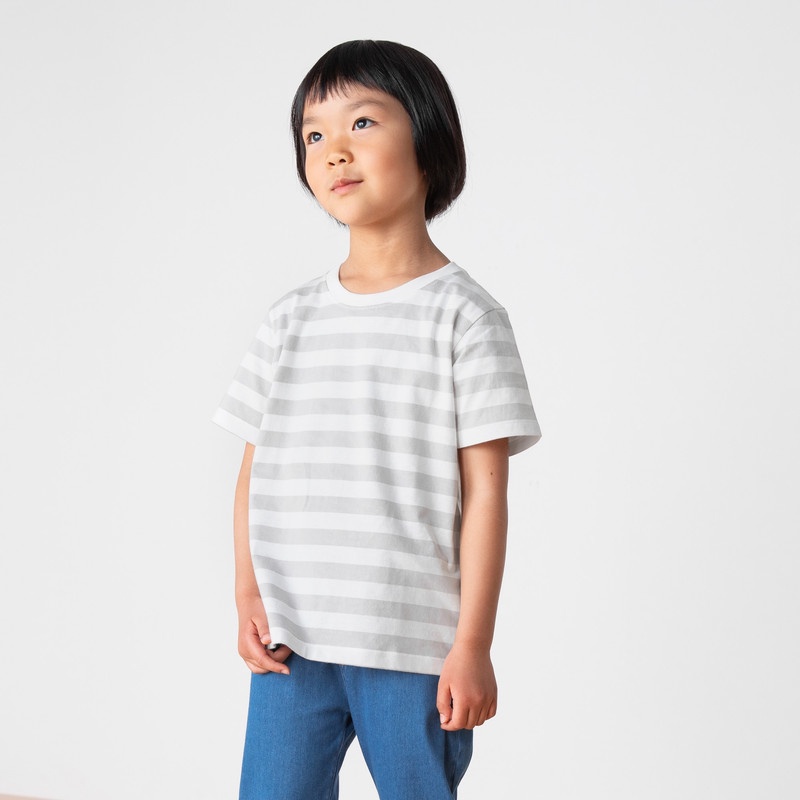 Muji Áo Thun Vải Jersey Cotton Ấn Độ - Trẻ Em