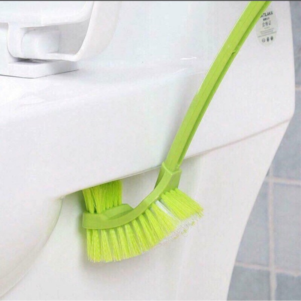 Bàn chải vệ sinh toilet nhựa thiết kế 2 đầu thông minh đánh bay mọi vết bẩn