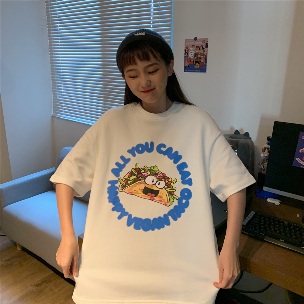 NRVP Áo thun tay ngắn dáng rộng kiểu dáng thời trang dành cho nữ 2021