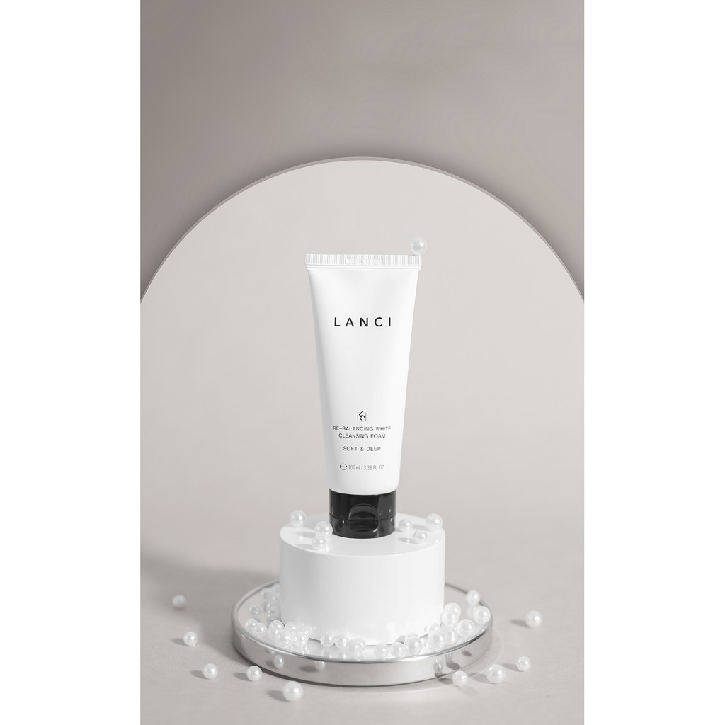 💎 [ CHÍNH HÃNG ] Sữa Rửa Mặt LANCI Cân Bằng Độ Ẩm Tự Nhiên Re-balancing White Cleasing Foam 100ml | BigBuy360 - bigbuy360.vn