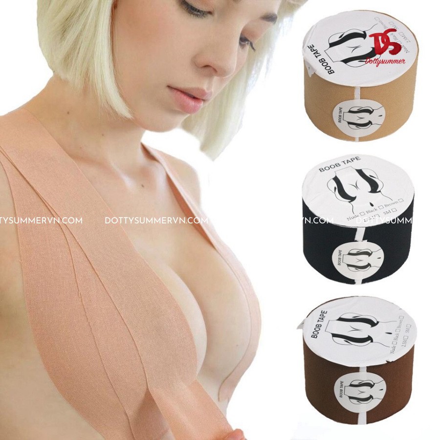 [Siêu Phẩm Sẵn Ship] Boob Tape - Băng Dính Thần Kì Định Hình Dán Ngực Theo Cách Của Bạn, Cuộn 5m Size Theo Cup Ngực